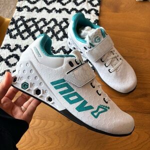 NEW Inov-8 Fastlift Power G 380 weightlifting shoes White Teal womens 10